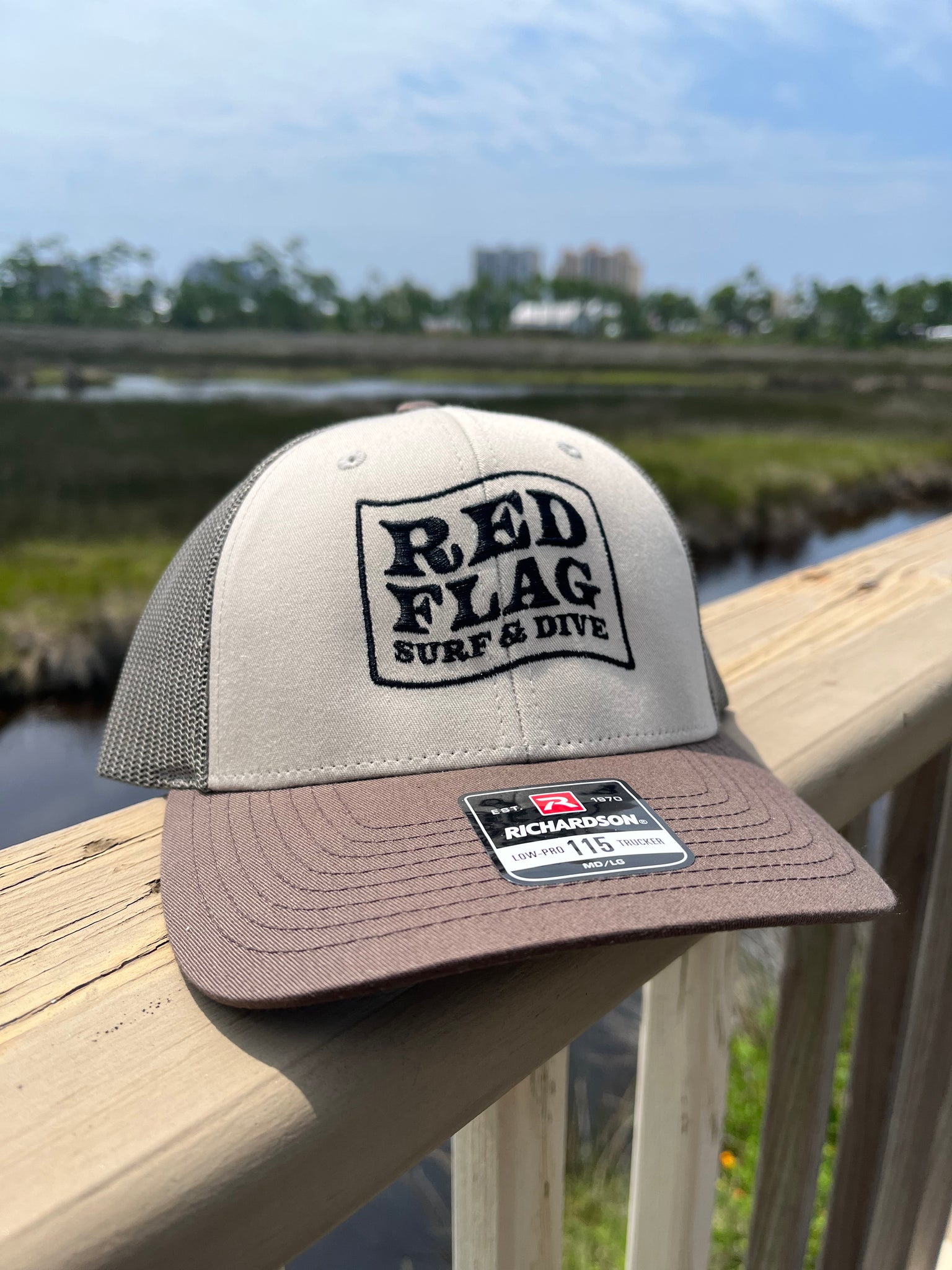 Red Flag Hat (Tan/Brown)
